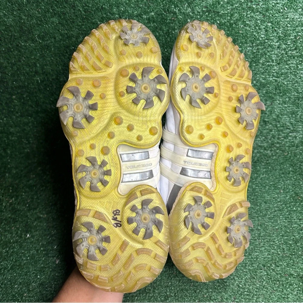 Adidas Tour 360 22 Men’s Size 12 Softspike Golf Shoes White‎ Gray Leather GV7245